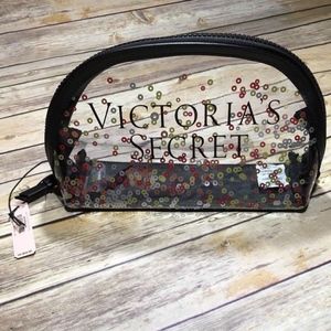 Victorias Secret Clear Makeup Bag Sequined